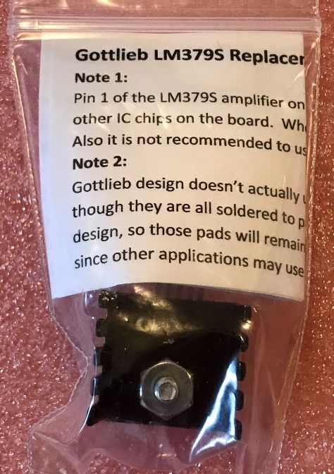 Gottlieb Replacement LM379S Audio Amp IC With Heat Sink