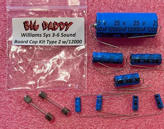 Williams System 3-6 Sound Board (Type 2) Capacitor Kit