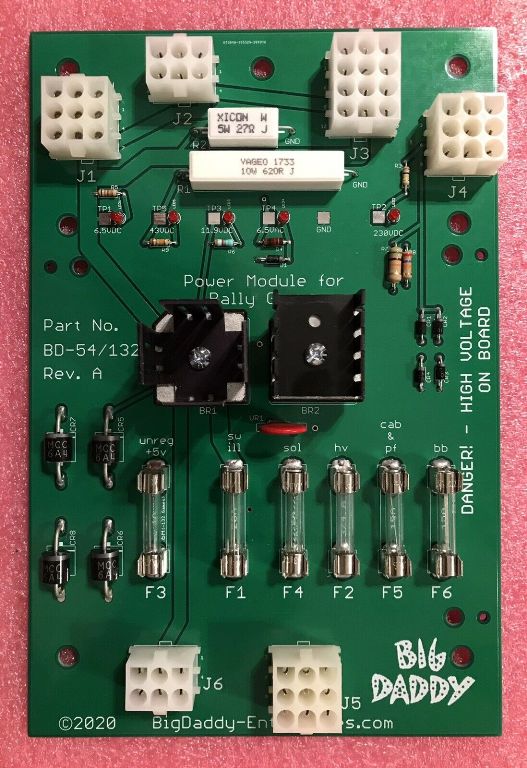 Bally AS-2518-54/132 & Midway A084-91616-A000 Power Supply Board