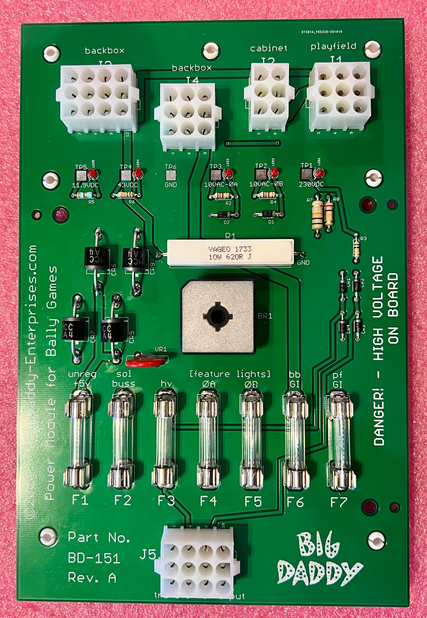 Bally AS-2518-151 Power Supply/Voltage Rectifier Board