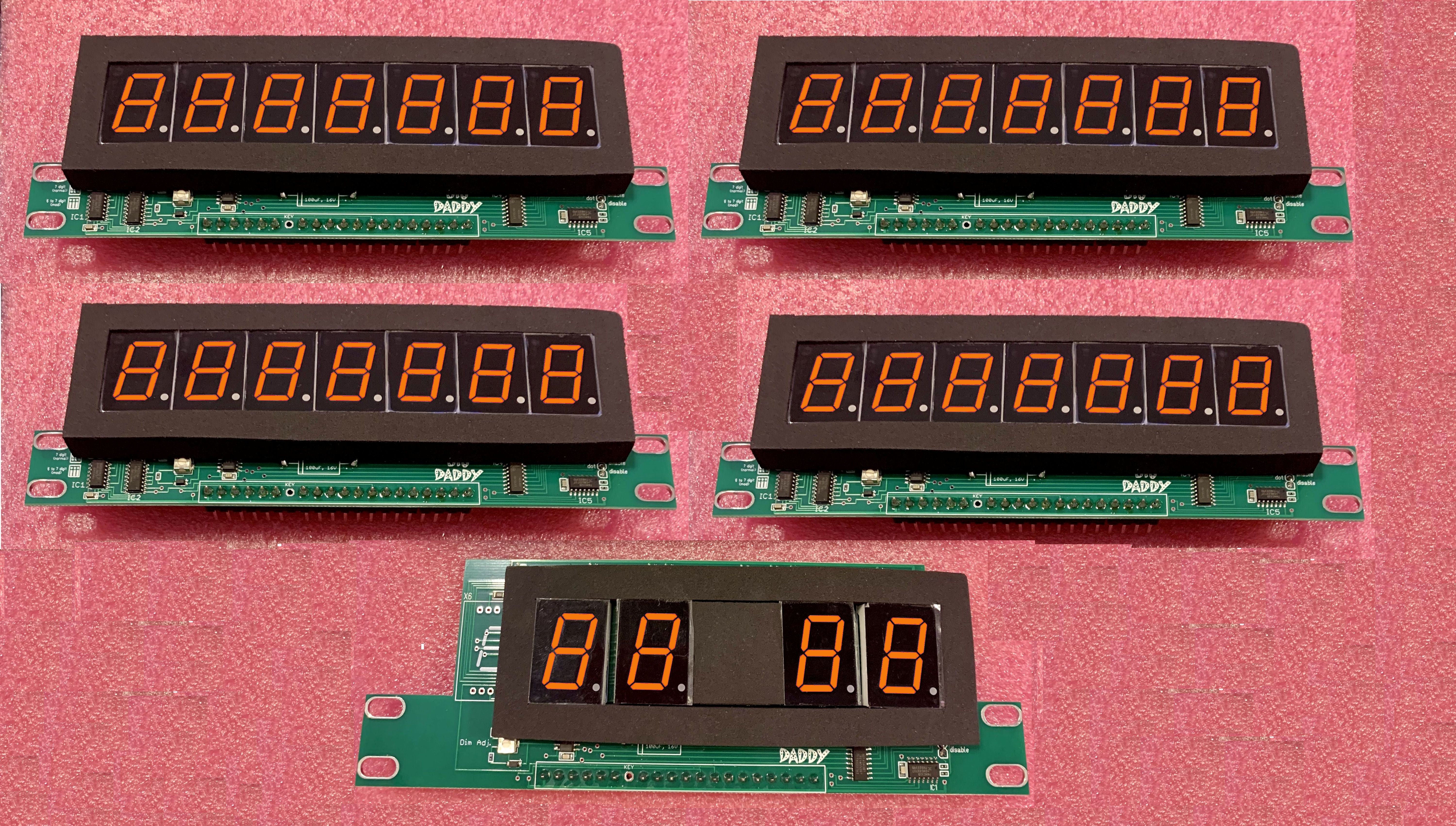 Bally/Stern 6 Digit Display Sets – Pinballs Plus