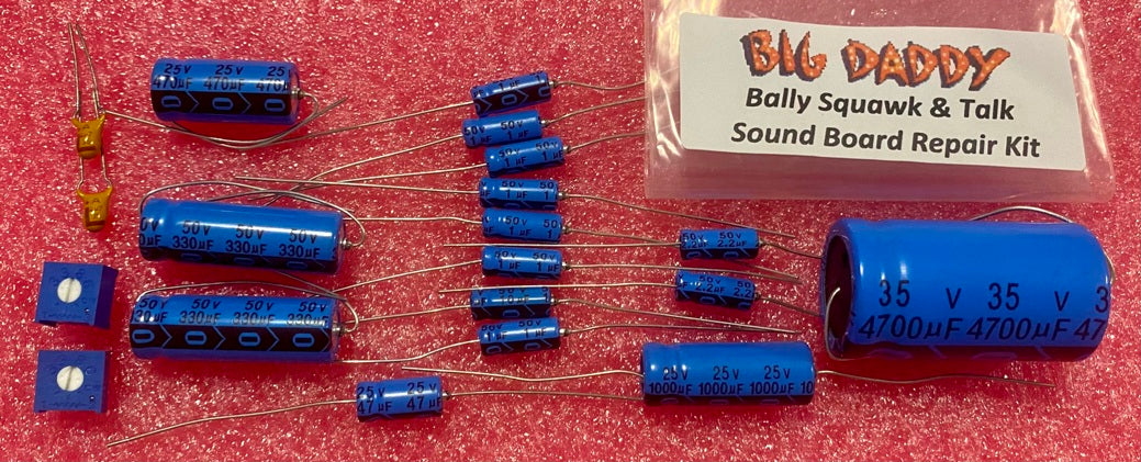 Bally AS-2518-61 Squawk & Talk (S&T) Module Capacitor Kit