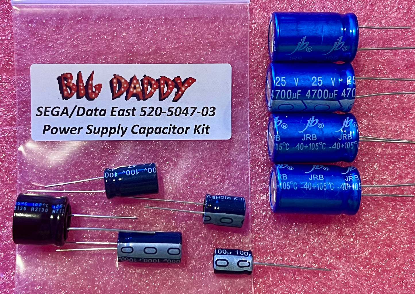 Sega Power Supply Capacitor Repair Kit For Boards 520-5047-03