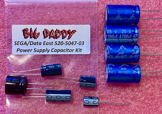 Sega Power Supply Capacitor Repair Kit For Boards 520-5047-03