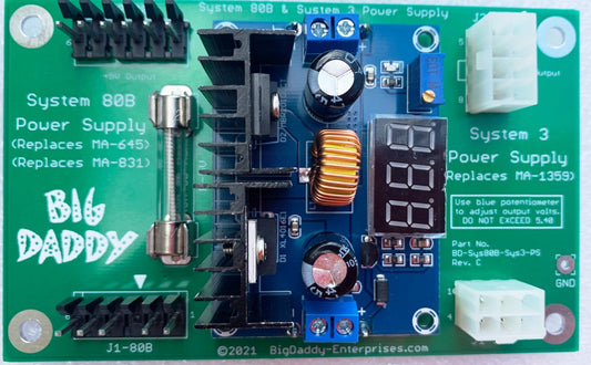 Power Supply For Gottlieb/Premier Sys 80B & Sys3 Pinball Machines