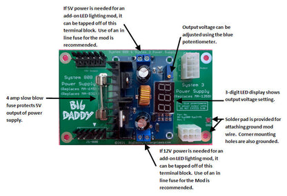 Power Supply For Gottlieb/Premier Sys 80B & Sys3 Pinball Machines