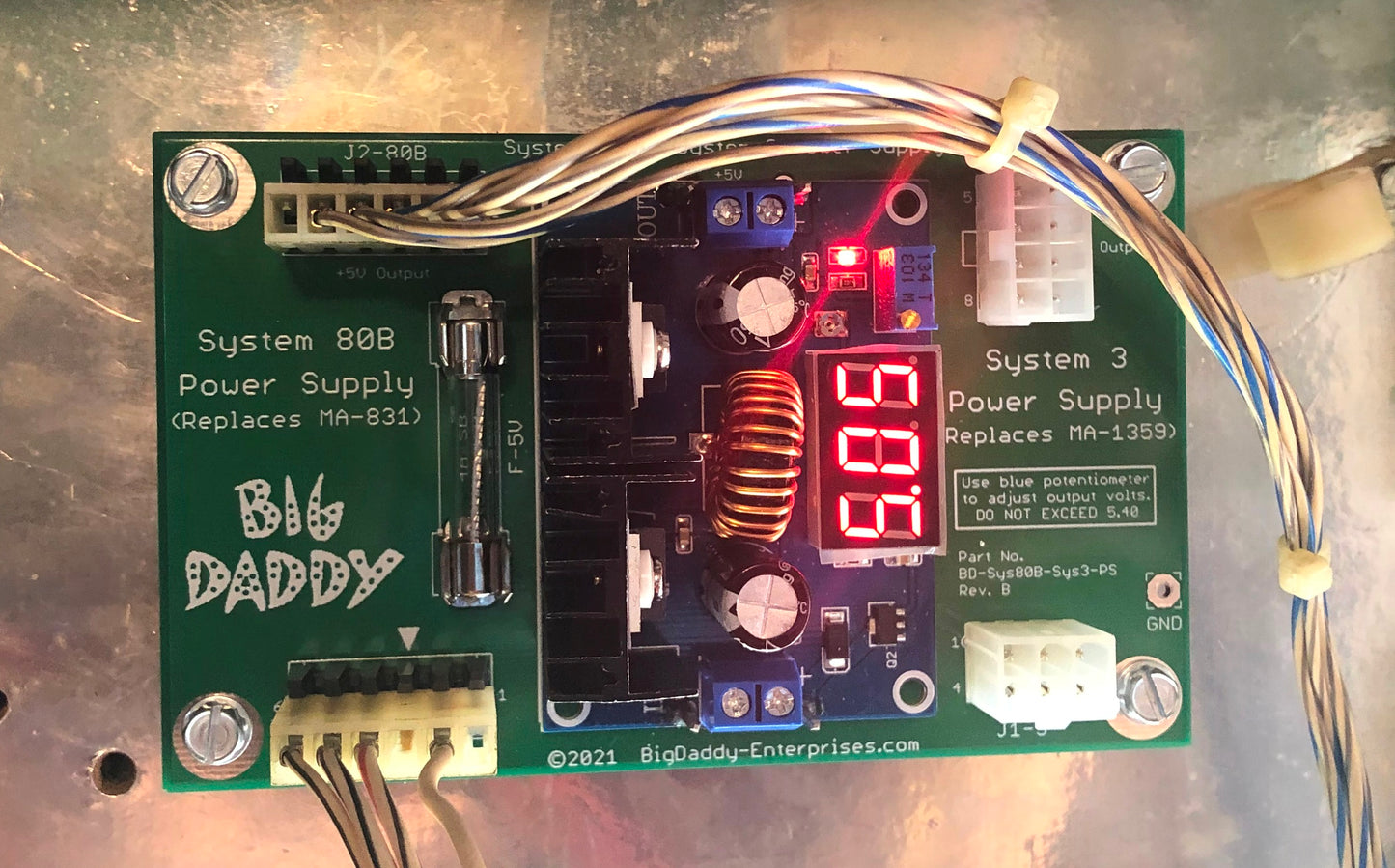 Power Supply For Gottlieb/Premier Sys 80B & Sys3 Pinball Machines