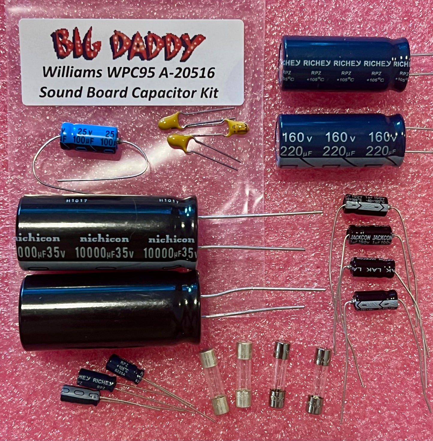 Bally/Williams WPC95 Capacitor Kit For Audio Board A-20516