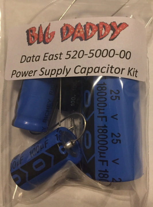 Data East Power Supply Capacitor Kit  For Board 520-5000-00