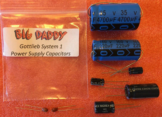 Gottlieb System 1 Power Supply Capacitor Kit